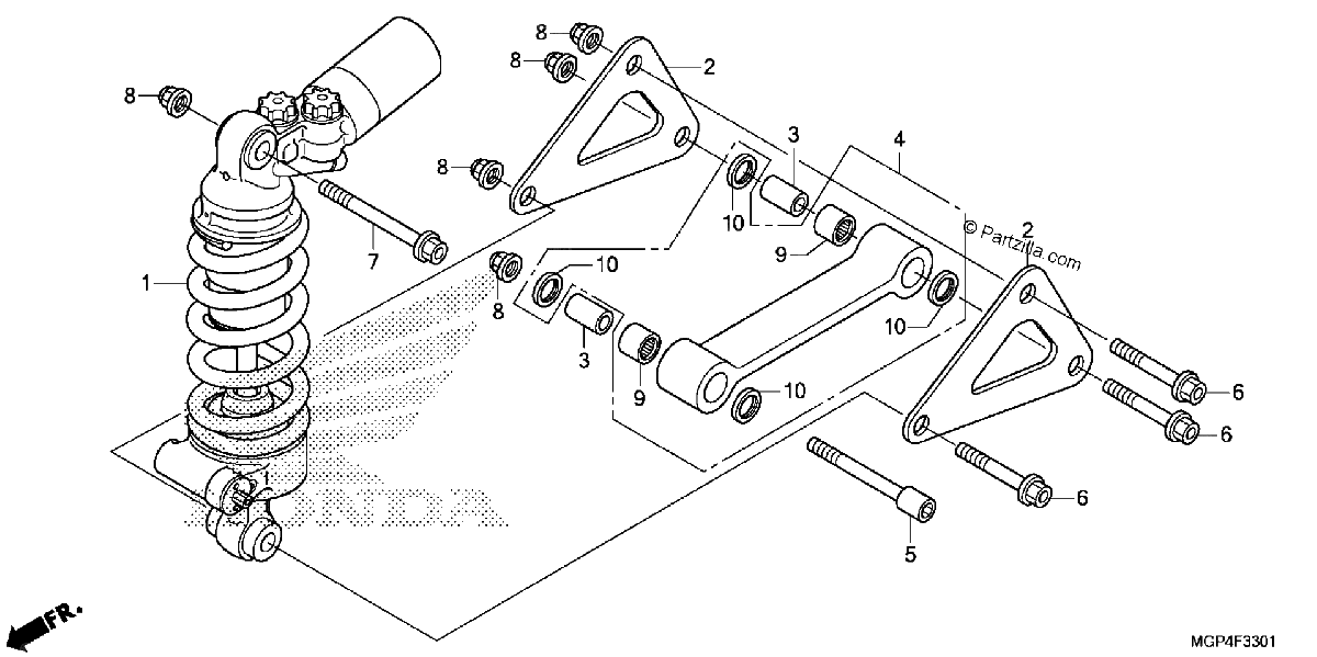 Diagrama de REAR SHOCK ABSORBER 2