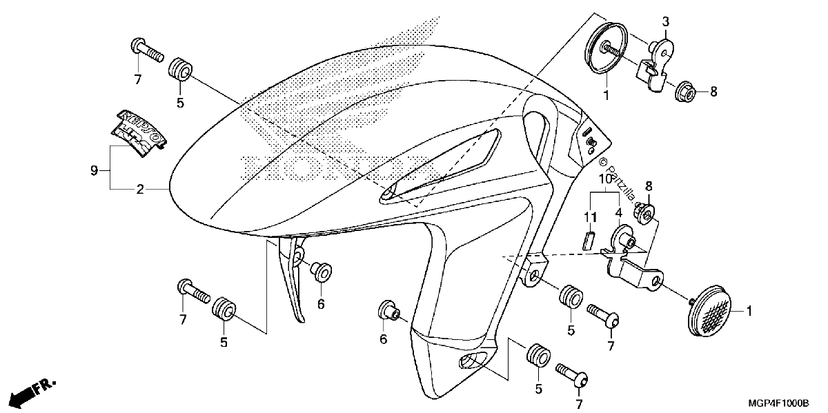 Diagrama de FRONT FENDER