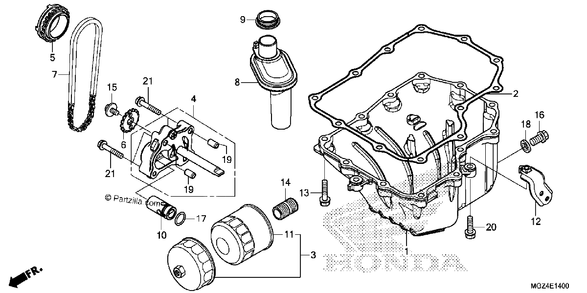 Diagrama de OIL PAN OIL PUMP