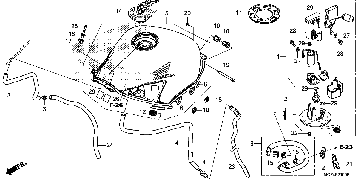 Diagrama de FUEL TANK FUEL PUMP