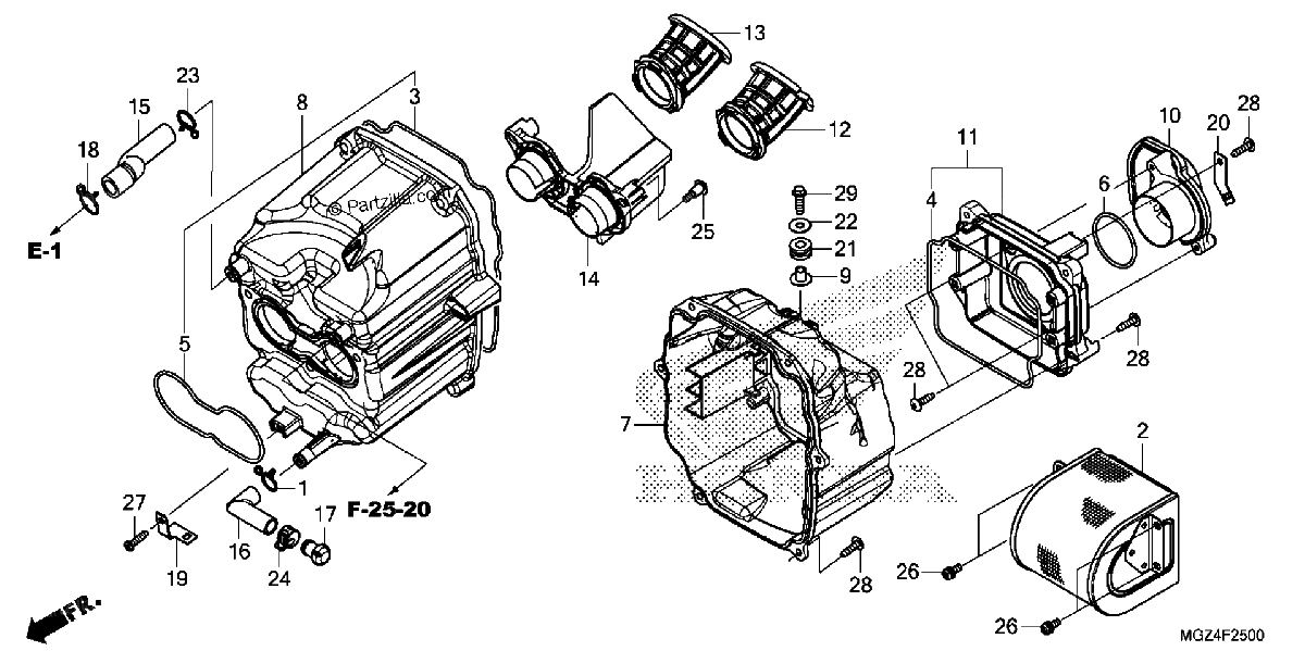Diagrama de AIR CLEANER