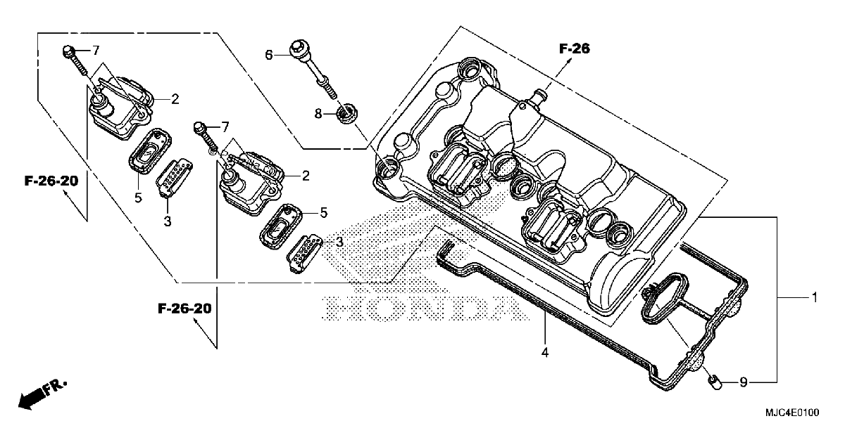 Diagrama de CYLINDER HEAD COVER