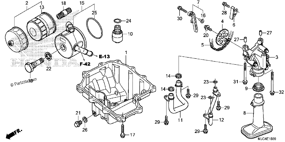 Diagrama de OIL PAN OIL PUMP