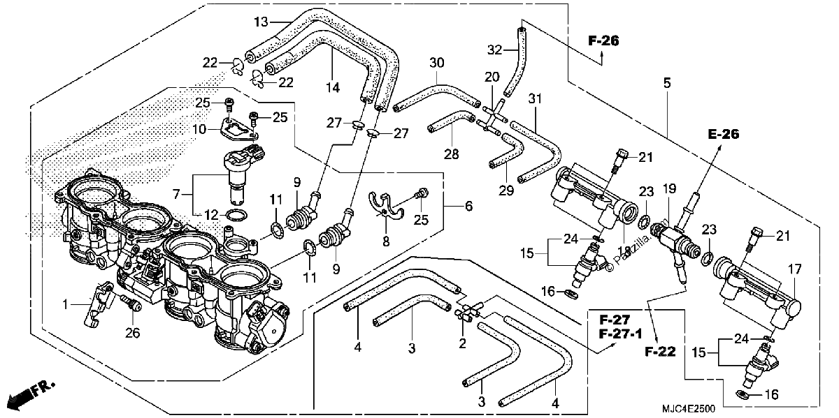 Diagrama de THROTTLE BODY