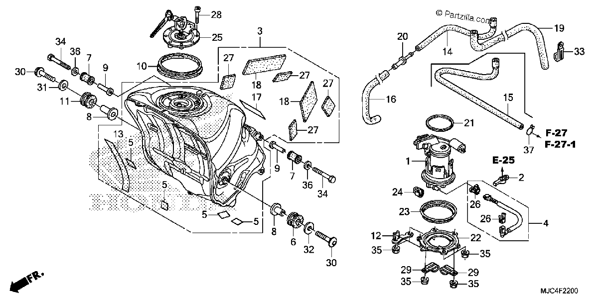 Diagrama de FUEL TANK FUEL PUMP