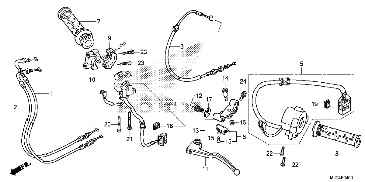 Diagrama de HANDLE LEVER SWITCH CABLE