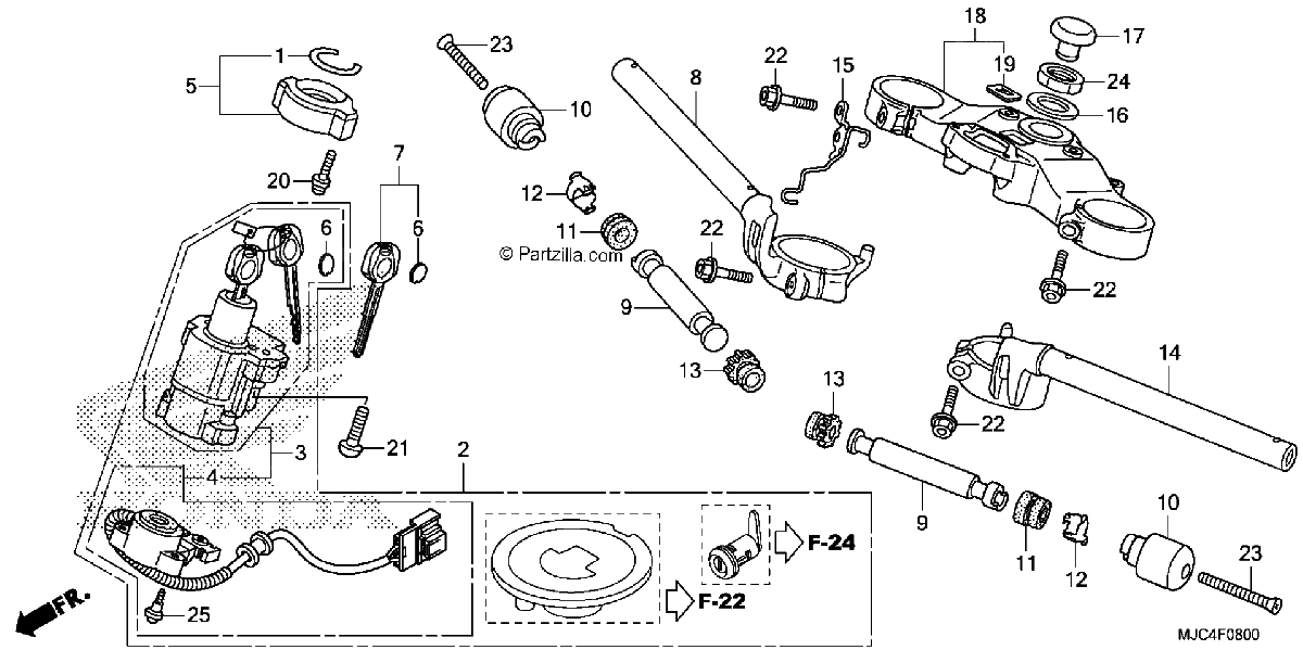 Diagrama de HANDLEBAR TOP BRIDGE
