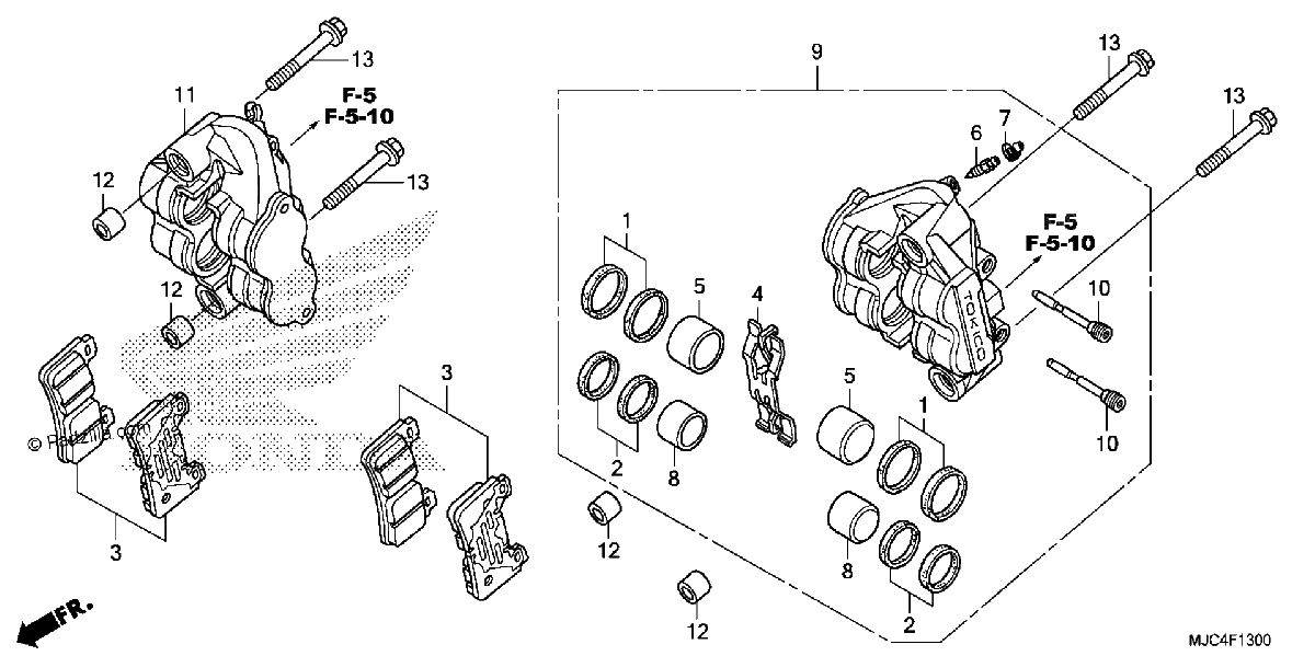Diagrama de FRONT BRAKE CALIPER