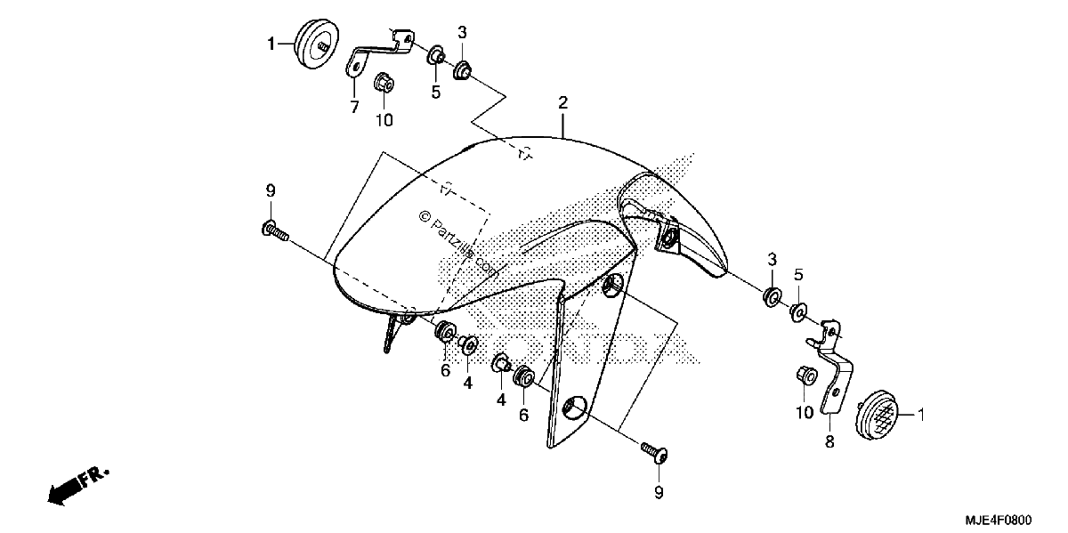 Diagrama de FRONT FENDER