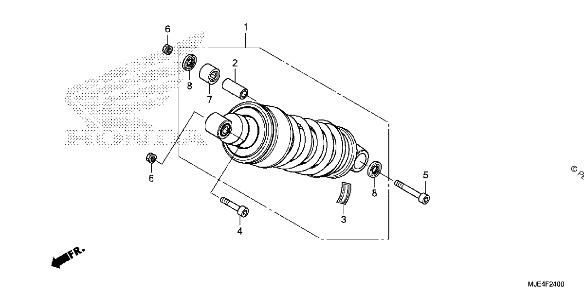 Diagrama de REAR SHOCK ABSORBER