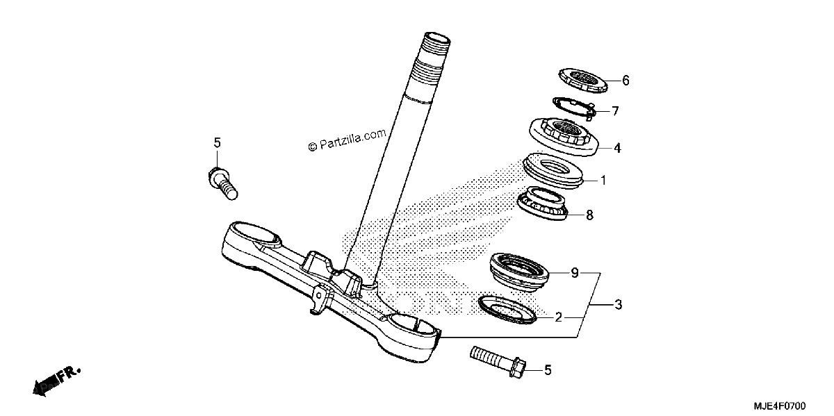 Diagrama de STEERING STEM