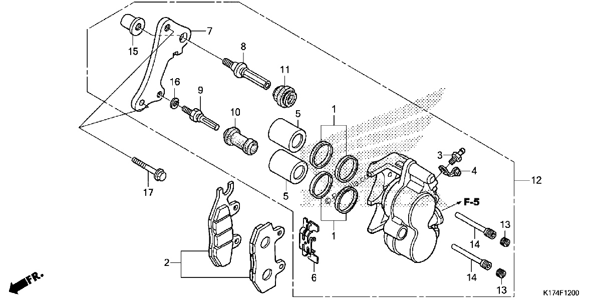 Diagrama de FRONT BRAKE CALIPER