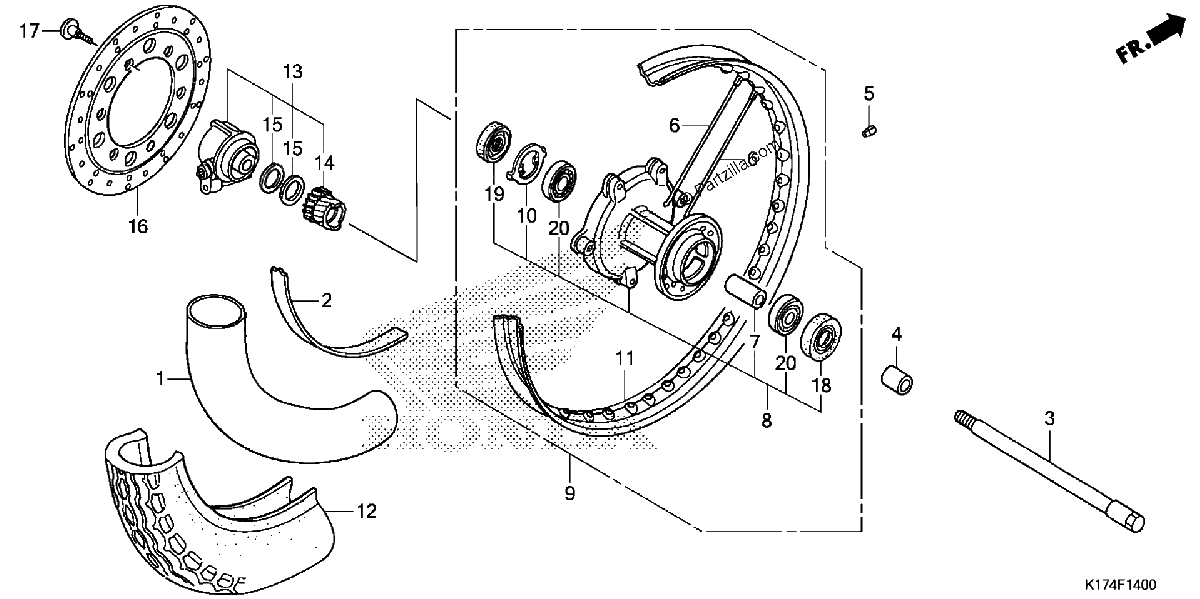 Diagrama de FRONT WHEEL