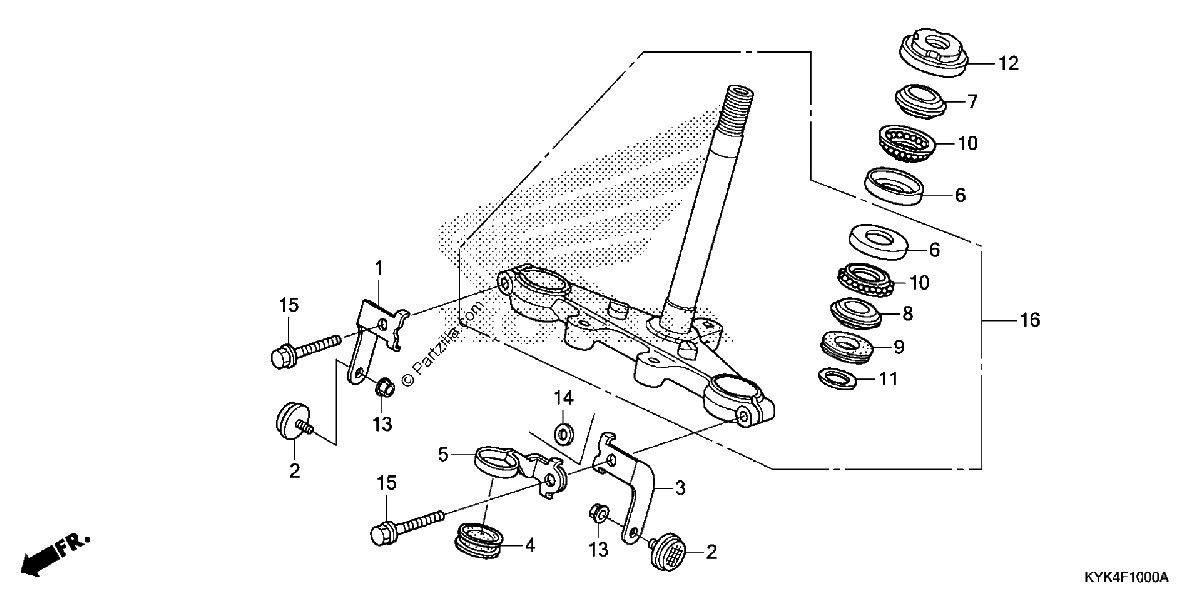Diagrama de STEERING STEM