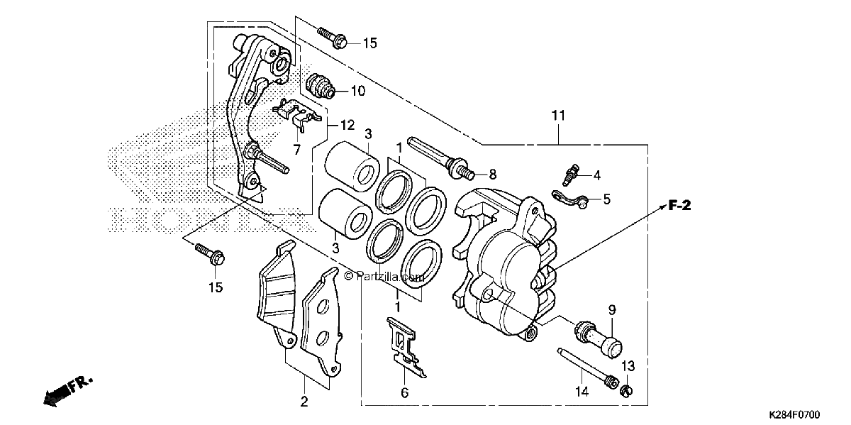 Diagrama de FRONT BRAKE CALIPER
