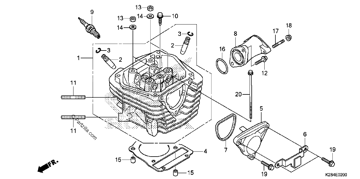 Diagrama de CYLINDER HEAD