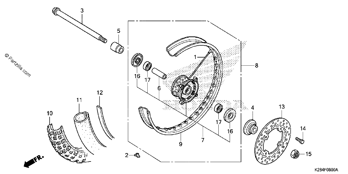 Diagrama de FRONT WHEEL