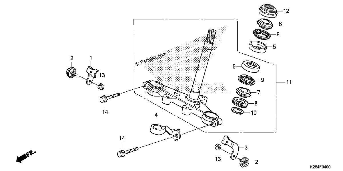 Diagrama de STEERING STEM