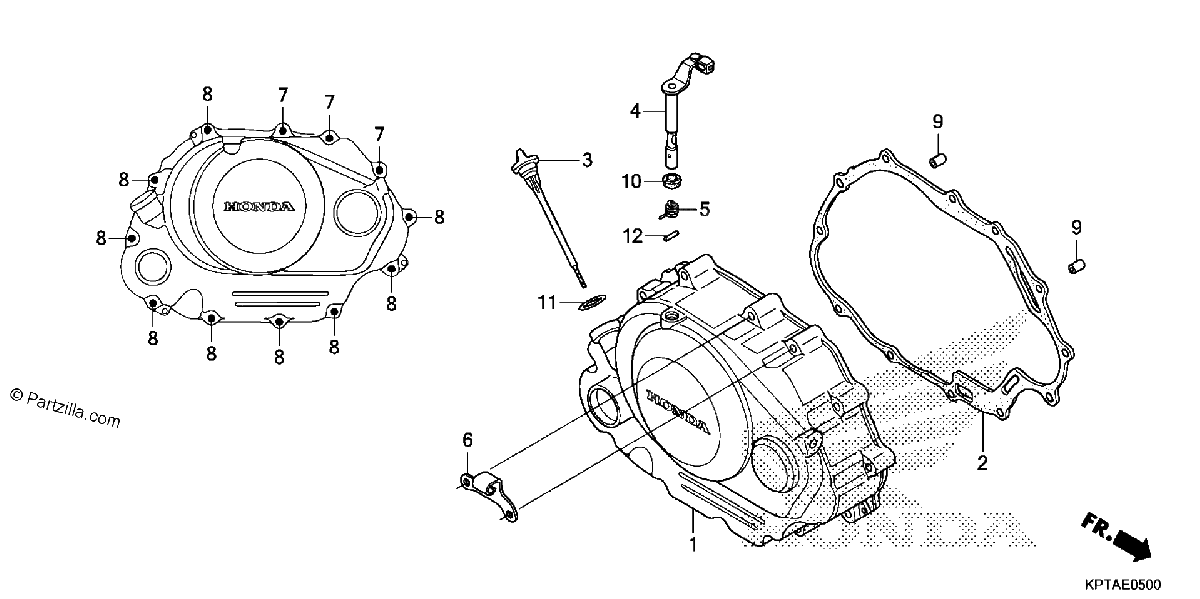 Diagrama de RIGHT CRANKCASE COVER