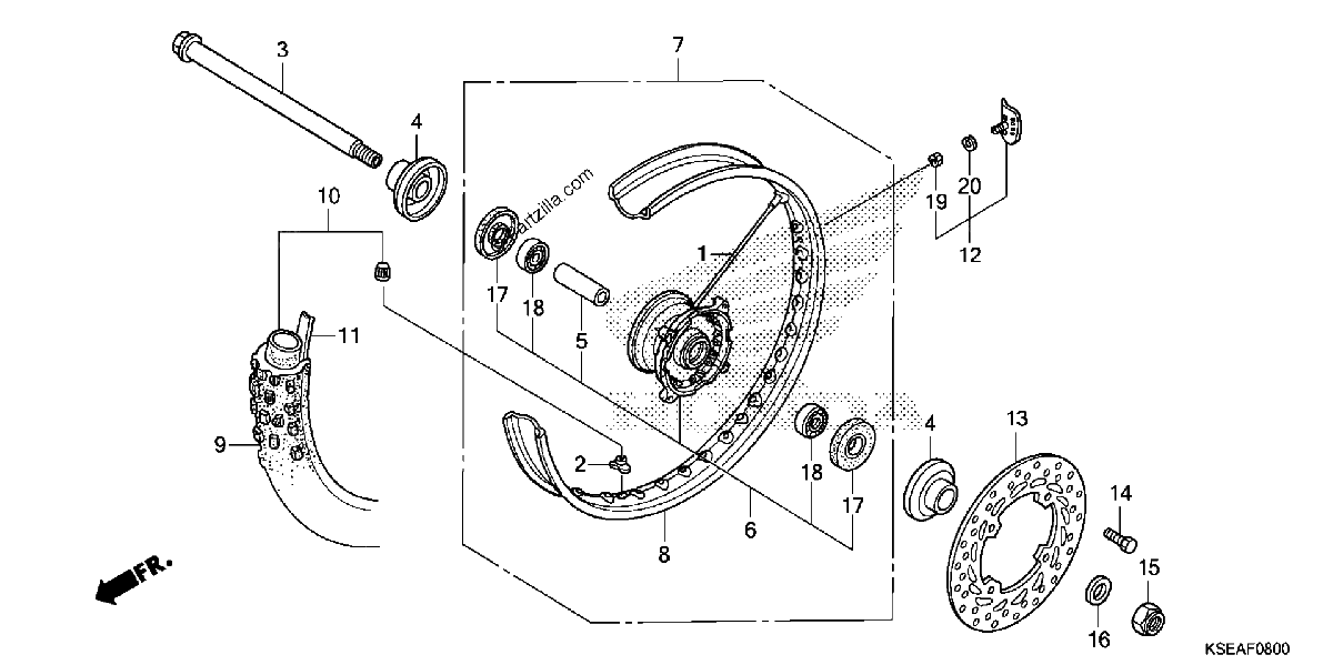 Diagrama de FRONT WHEEL
