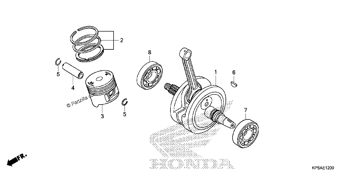 Diagrama de CRANKSHAFT PISTON
