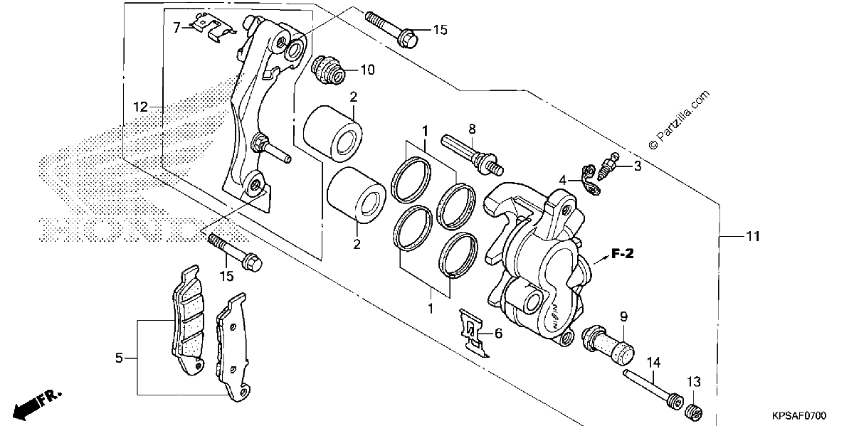 Diagrama de FRONT BRAKE CALIPER