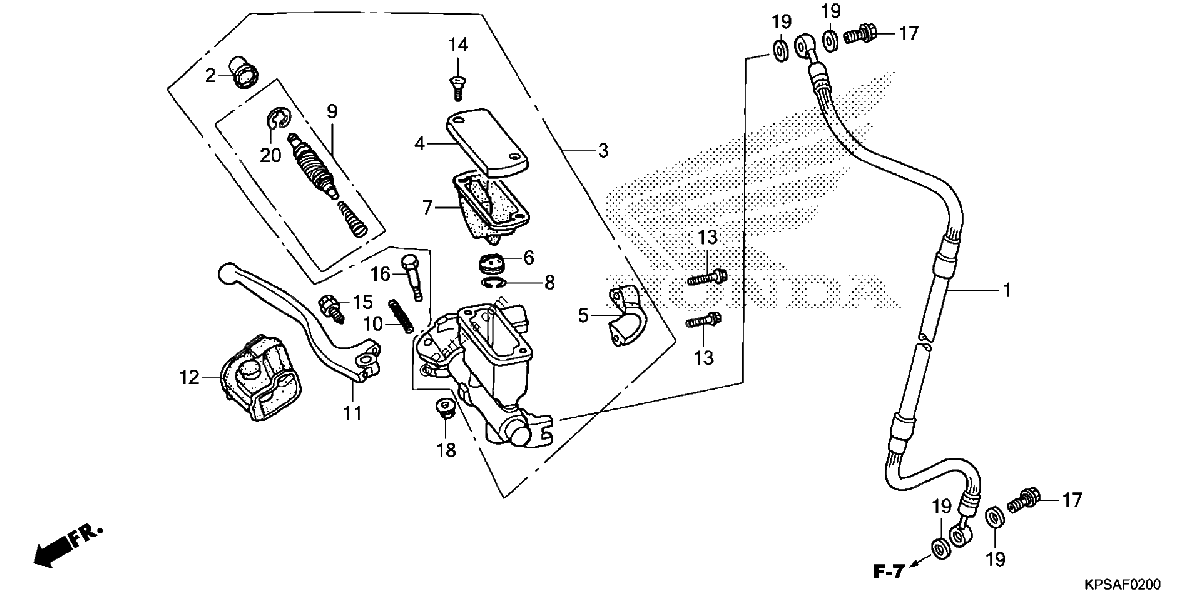 Diagrama de FRONT BRAKE MASTER CYLINDER