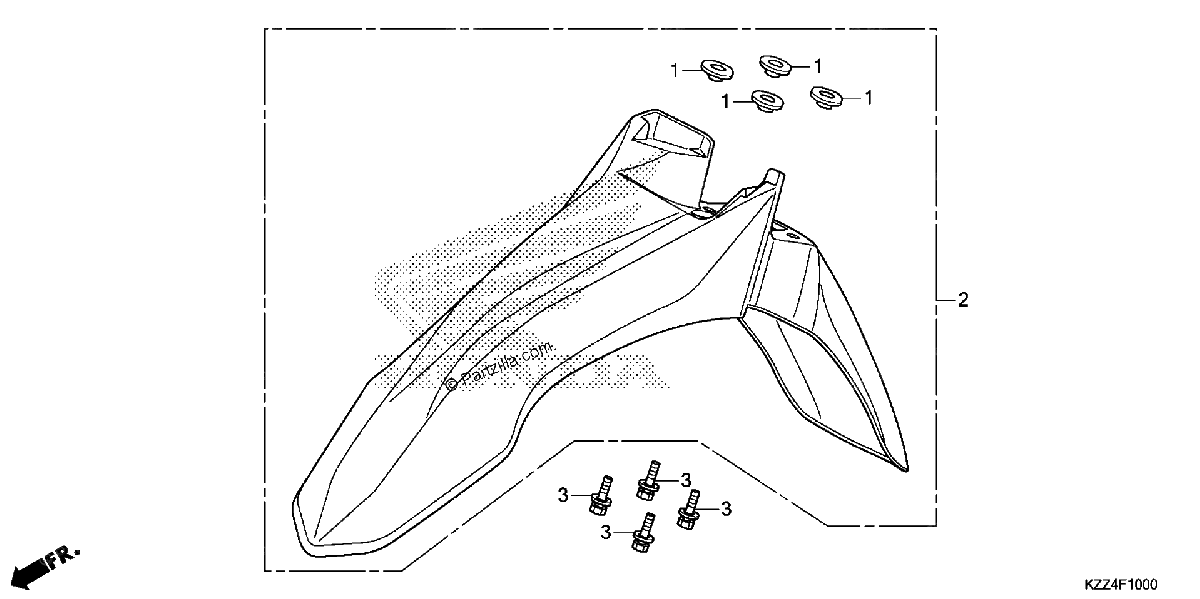 Diagrama de FRONT FENDER