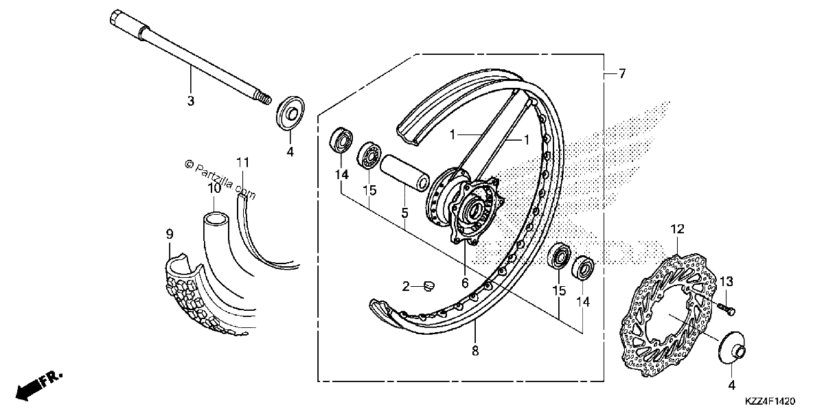 Diagrama de FRONT WHEEL