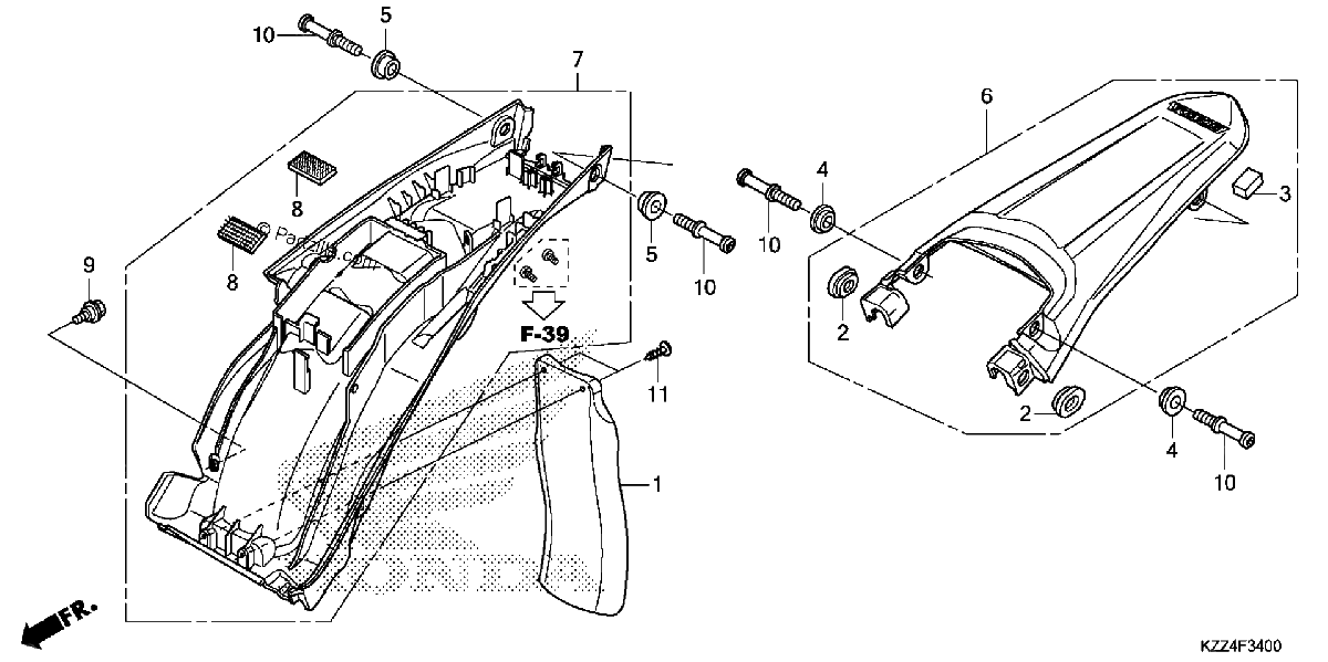 Diagrama de REAR FENDER