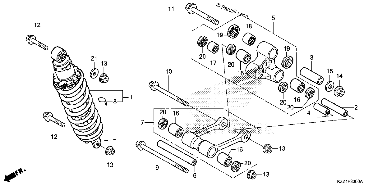 Diagrama de REAR SHOCK ABSORBER