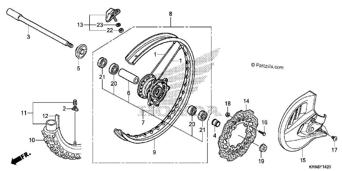 Diagrama de FRONT WHEEL