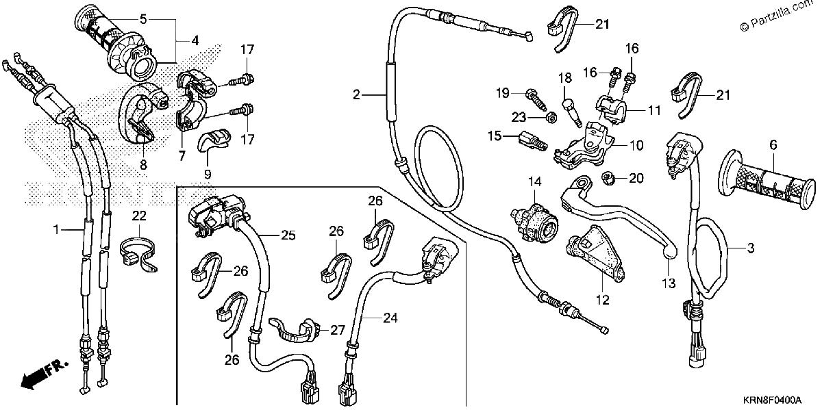Diagrama de HANDLE LEVER SWITCH CABLE