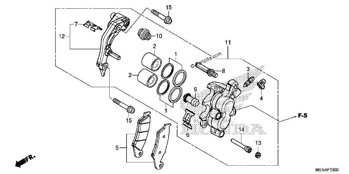 Diagrama de FRONT BRAKE CALIPER