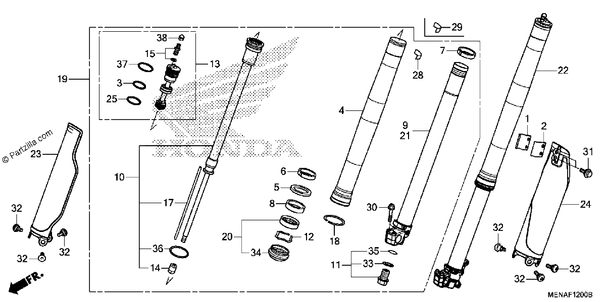 Diagrama de FRONT FORK 1