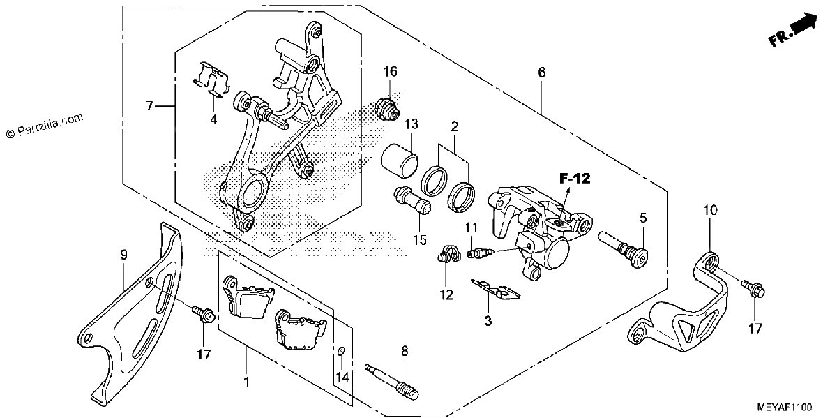 Diagrama de REAR BRAKE CALIPER