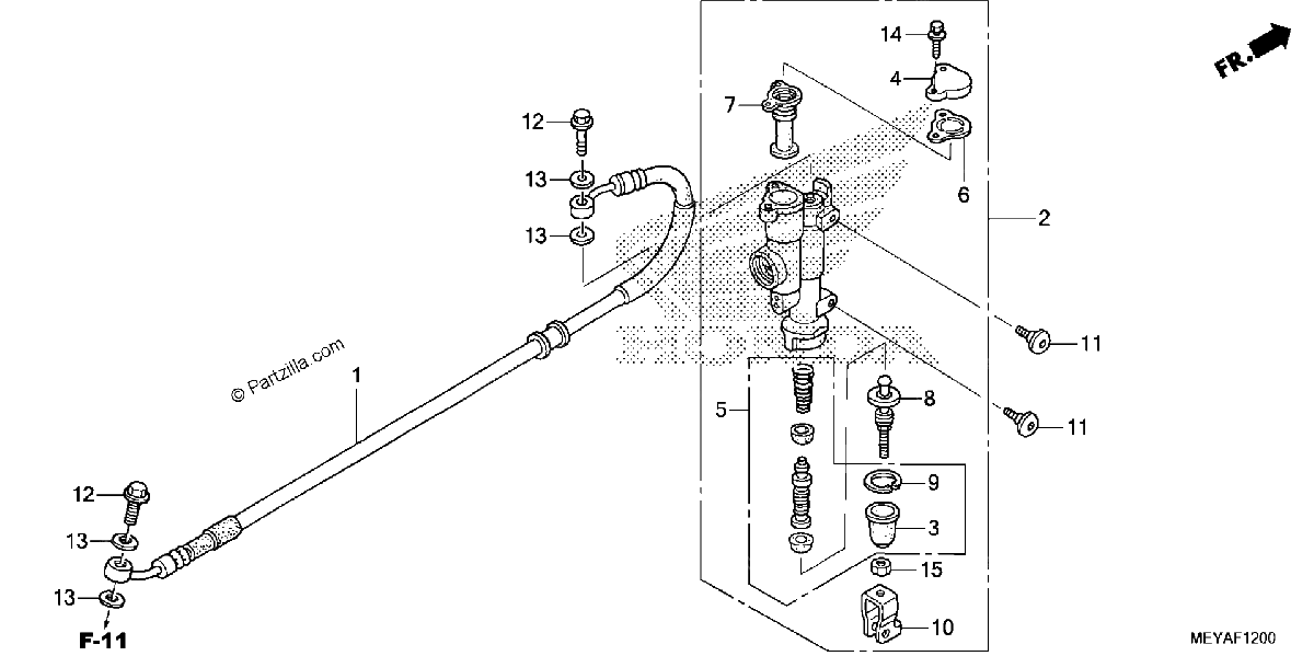 Diagrama de REAR BRAKE MASTER CYLINDER