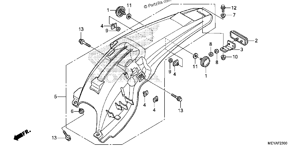 Diagrama de REAR FENDER