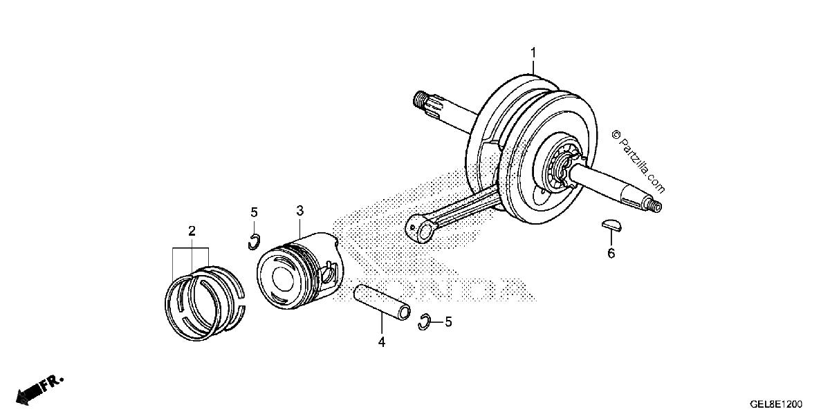 Diagrama de CRANKSHAFT PISTON