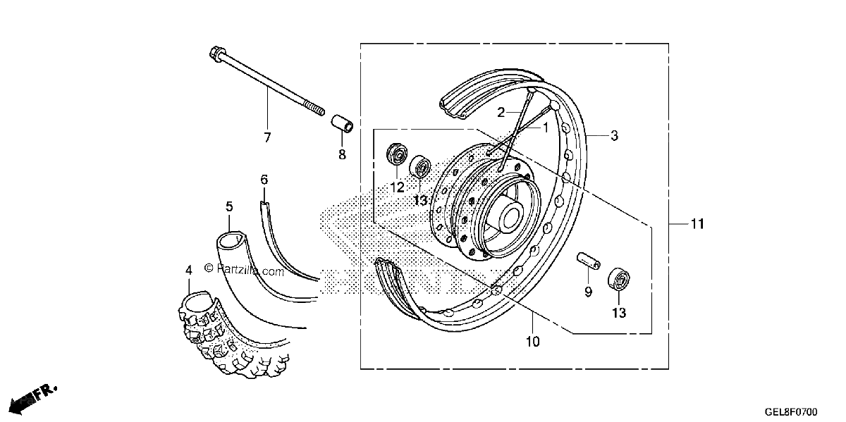 Diagrama de FRONT WHEEL