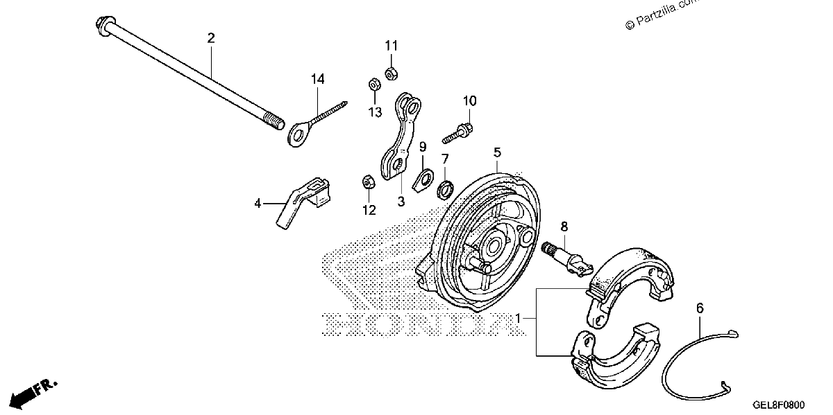Diagrama de REAR BRAKE PANEL