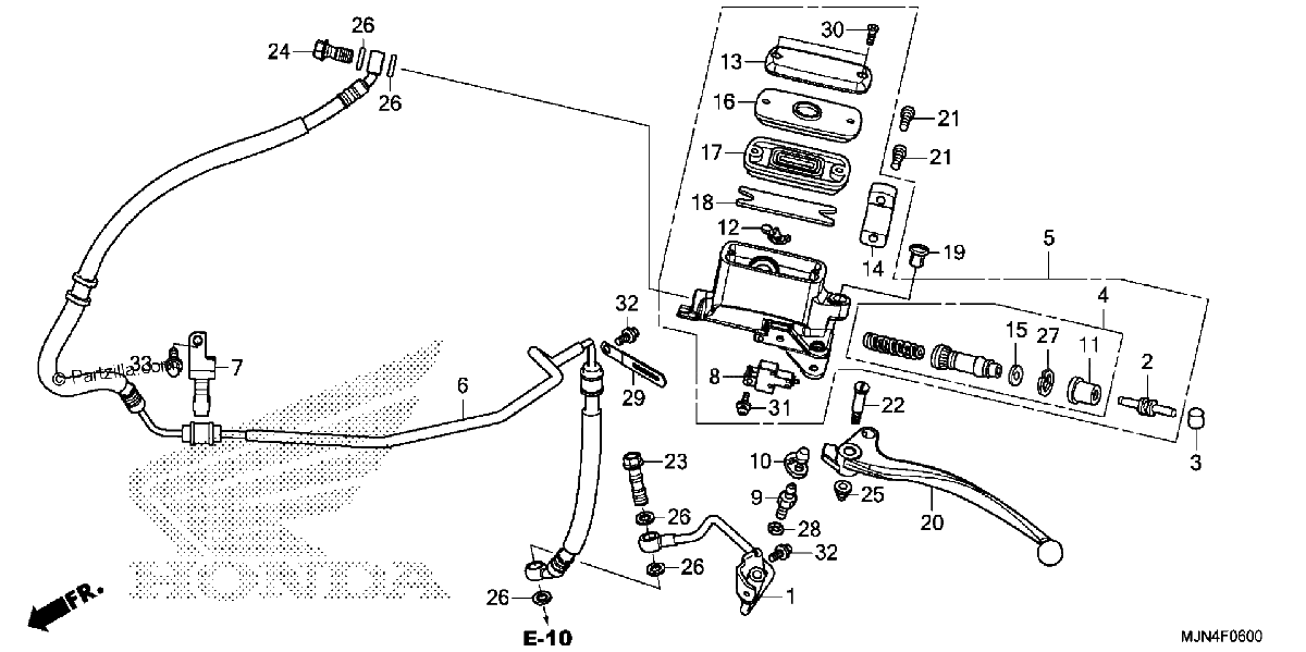 Diagrama de CLUTCH MASTER CYLINDER