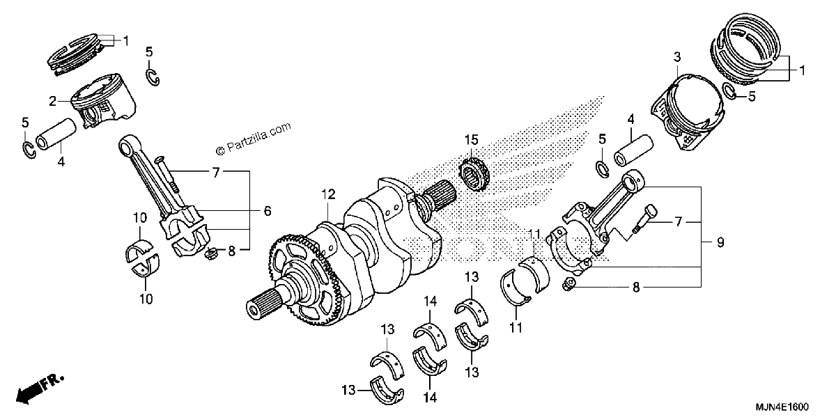 Diagrama de CRANKSHAFT PISTON