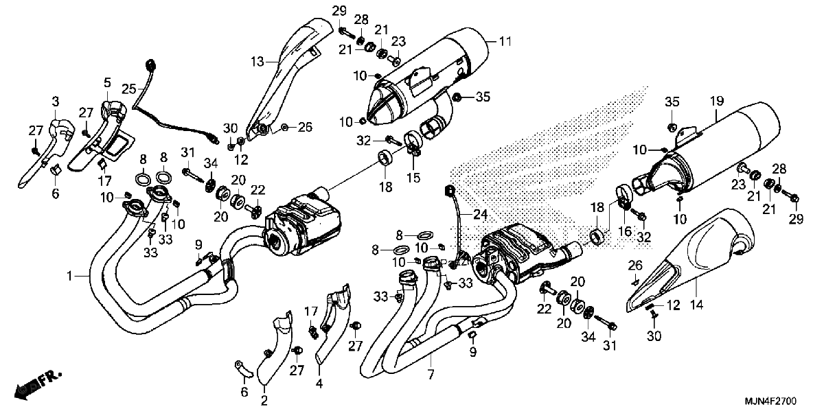 Diagrama de EXHAUST MUFFLER