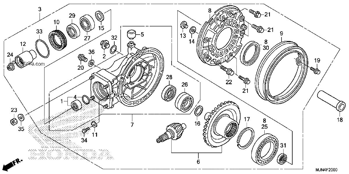 Diagrama de FINAL DRIVEN GEAR