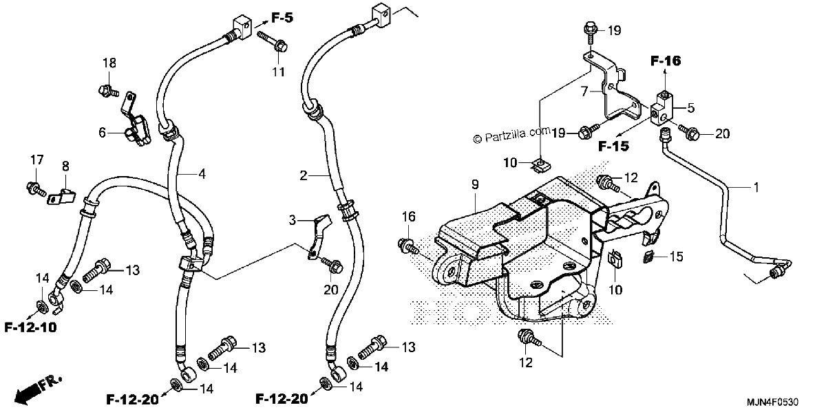 Diagrama de FRONT BRAKE HOSE