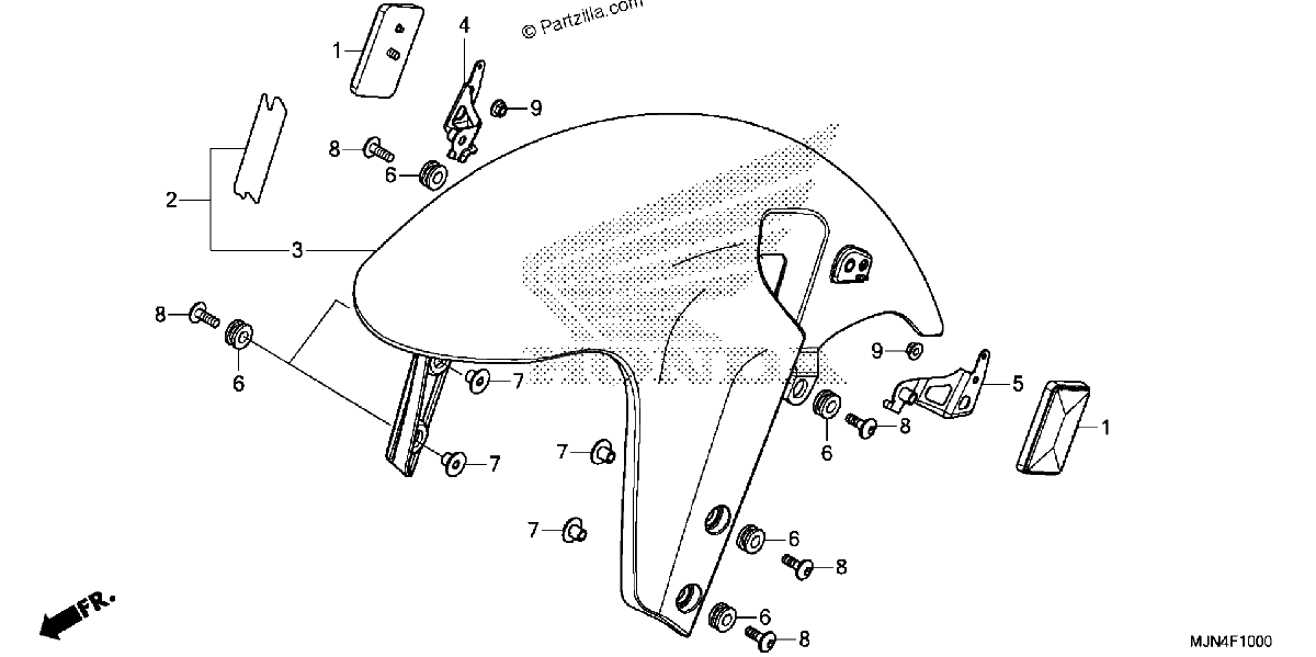 Diagrama de FRONT FENDER