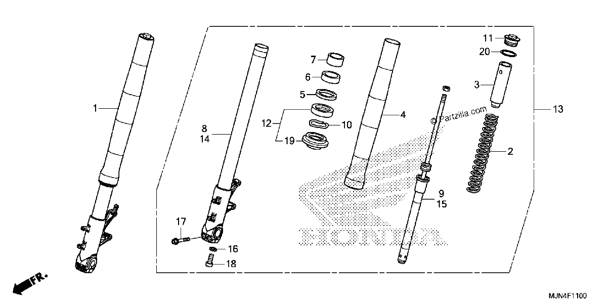 Diagrama de FRONT FORK