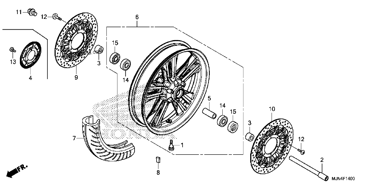 Diagrama de FRONT WHEEL