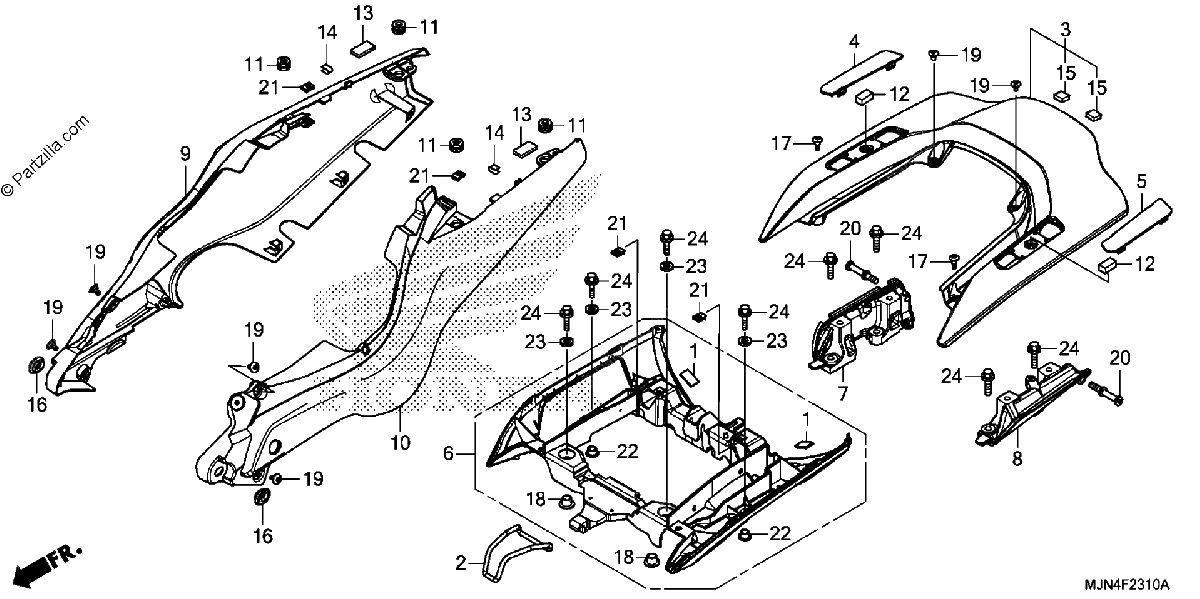 Diagrama de REAR COWL
